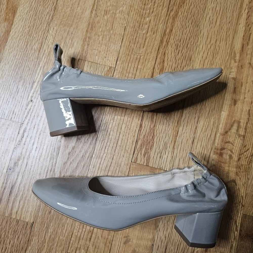 Everlane Size 7 The Day Heel Patent Leather in Taupe